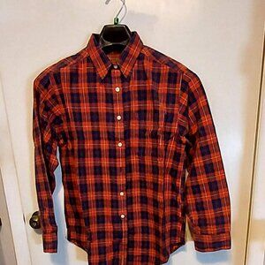 Abercromie & Fitch Womans/Mens Red & Black Plaid Shirt Sz S Button Up Long S